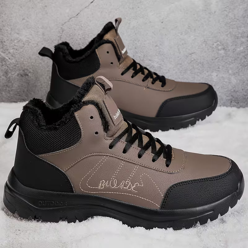 Men's Winter High-Top Sneakers, Warm, Lightweight, Slip-Resistant
