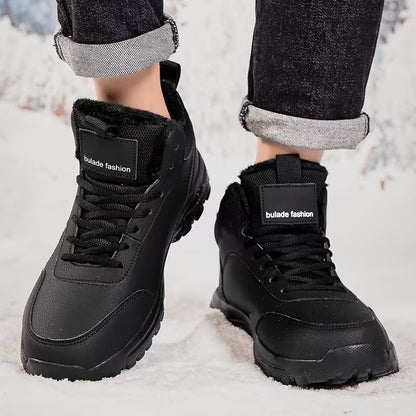 Men's Winter High-Top Sneakers, Warm, Lightweight, Slip-Resistant