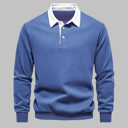Elhart London Contrast Collar Polo Sweater